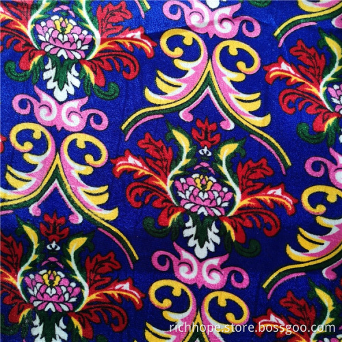 Printed Polyester Velvet African Curtain Fabric For Textile